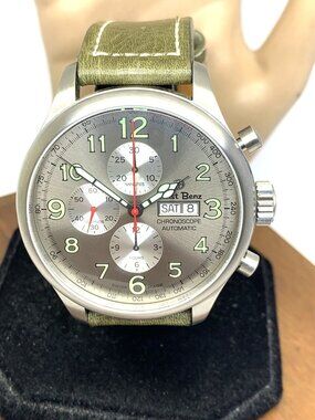 Ernst Benz Men's Watch GC10115 Chrono Scope Swiss Automatic Slate Dial 47mm